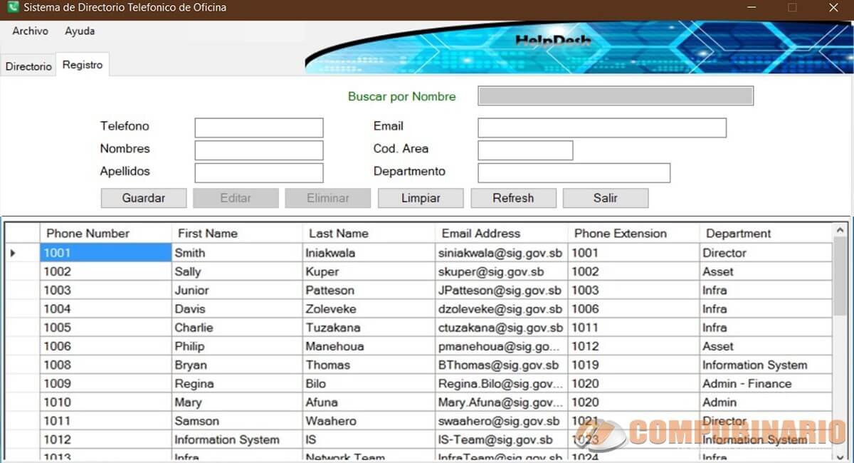 Directorios telefónicos