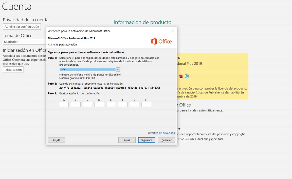 Método de Activación Correcta para Office 2019
