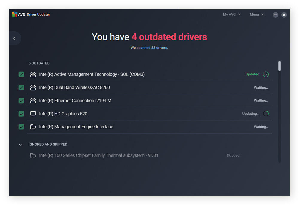 ¿Qué hacer si AVG Driver Updater no detecta controladores obsoletos?