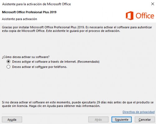 Verificación de la Licencia de Office a través del Panel de Control